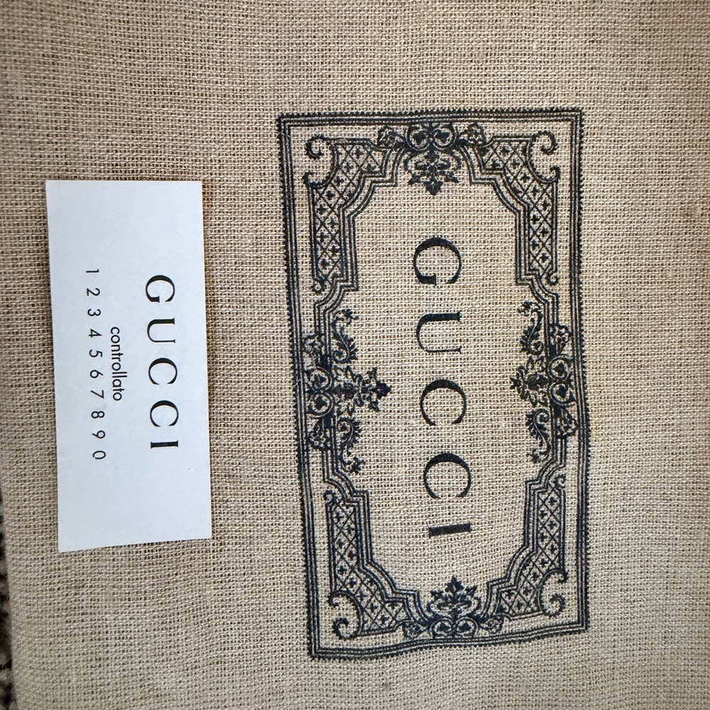 Gucci Beige Crossbody Bag with Navy and Red Stripes - Picture 5 of 10
